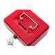 Geldkist MAUL met muntgleuf en slot 125x95x60mm rood