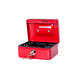 Geldkist MAUL met muntgleuf en slot 125x95x60mm rood