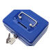 Geldkist MAUL met muntgleuf en slot 125x95x60mm blauw