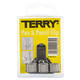 Penhouder Terry clip voor 3 pennen/potloden zilverkleurig