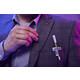 Penhouder Terry clip voor 3 pennen/potloden zilverkleurig