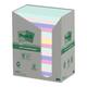 Memoblok Post-it 655-RPT 76x127mm recycled rainbow pastel 16 stuks