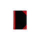 Notitieboek Bantex zwart/rood A6 lijn 70gr 96vel