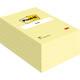 Memoblok Post-it 662 102x152mm ruit geel
