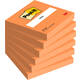 Memoblok Post-it 654 76x76mm oranje 100 vel