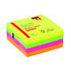 Memoblok Quantore 76x76mm neon kleuren assorti 4 kleuren 400 vel