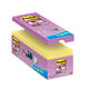 Memoblok Post-it 654 Super Sticky 76x76mm geel 14+2 gratis