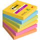 Memoblok Post-it 654 Super Sticky 76x76mm Carnival 6 stuks