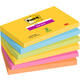 Memoblok Post-it 655 Super Sticky 76x127mm Carnival 6 stuks
