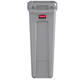 Afvalbak Rubbermaid Slim Jim Vented met luchtsleuven 87 liter grijs