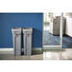 Deksel Rubbermaid Slim Jim Vented gesloten met swingsysteem grijs