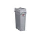 Deksel Rubbermaid Slim Jim Vented gesloten met swingsysteem grijs