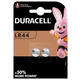 Batterij Duracell knoopcel 2xLR44 alkaline Ø11,6mm 2 stuks