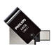 USB stick 3.1 Philips 2in1 USB-C USB-A 64GB zwart