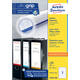 Rugetiket Avery smal 38x192mm zelfklevend wit 100 vel