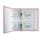 Giro-bank ordner Leitz A4 met dubbele mechaniek 80mm PP rood