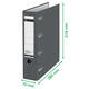 Giro-bank ordner Leitz A4 met dubbele mechaniek 80mm PP rood