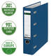 Giro-bank ordner Leitz A4 met dubbele mechaniek 80mm PP blauw