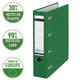 Giro-/bank ordner Leitz A4 met dubbele mechaniek 80mm PP groen