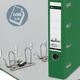 Giro-/bank ordner Leitz A4 met dubbele mechaniek 80mm PP groen