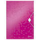 Elastomap Leitz WOW A4 3 kleppen PP roze