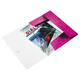 Elastomap Leitz WOW A4 3 kleppen PP roze