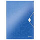 Elastomap Leitz WOW A4 3 kleppen PP blauw