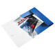 Elastomap Leitz WOW A4 3 kleppen PP blauw