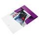 Elastomap Leitz WOW A4 3 kleppen PP paars