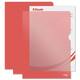 Insteekmap L-model Esselte standaard A4 0.11mm PP rood 100 stuks