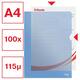 Insteekmap L-model Esselte standaard A4 0.11mm PP blauw 100 stuks