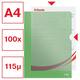 Insteekmap L-model Esselte standaard A4 0.11mm PP groen 100 stuks