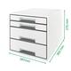 Ladenblok Leitz WOW CUBE A4 maxi 4 laden wit/grijs
