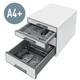 Ladenblok Leitz WOW CUBE A4 maxi 4 laden wit/grijs