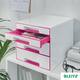 Ladenblok Leitz WOW 4 laden wit/roze