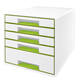Ladenblok Leitz WOW CUBE 5 laden wit/groen