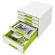 Ladenblok Leitz WOW CUBE 5 laden wit/groen