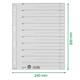 Scheidingsbladen Leitz A4 karton 200gr 6-gaats grijs 100 stuks