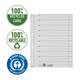 Scheidingsbladen Leitz A4 karton 200gr 6-gaats grijs 100 stuks