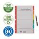 Tabbladen Leitz 4-gaats 4350 6-delig grijs karton