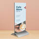 Kaarthouder Europel T-standaard 1/3 A4 staand acryl / aluminium