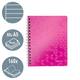 Notitieboek Leitz WOW A5 spiraal 160 pagina's lijn roze
