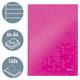 Notitieboek Leitz WOW A4 160 pagina's 90gr lijn roze