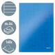Notitieboek Leitz WOW A4 160blz 90gr lijn blauw