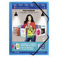 Elastomap Oxford Polyvision A4 met insteektas 3 kleppen PP blauw