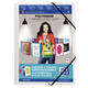 Elastomap Oxford Polyvision A4 met insteektas 3 kleppen PP transparant