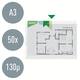 Showtas Leitz Premium copy safe 0.13mm PP A3 landscape transparant 50 stuks