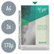 Harmonica showtas Leitz Premium 0.17mm metalen perforatiestrip copy safe A4 glashelder 3 stuks