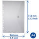 Enveloptas Europel A4 240x310mm 11-gaats PP transparant wit