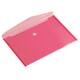 Enveloptas Europel A4 335x240mm dwars PP transparant rood